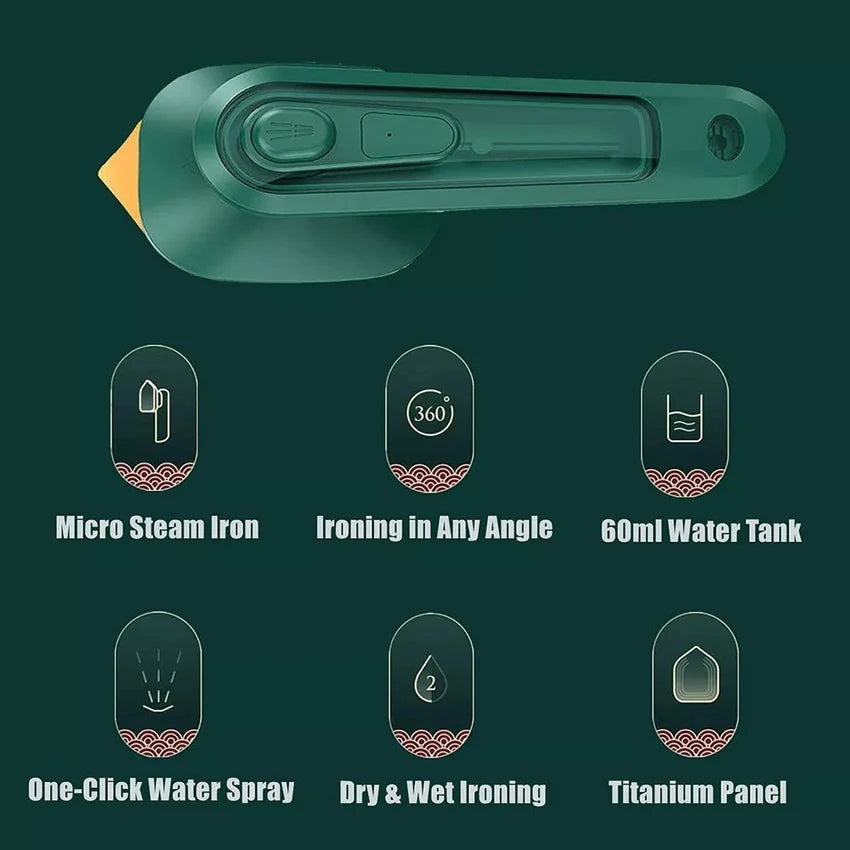 Iron-Travel Steamer Iron for Clothes , Portable Handheld Iron